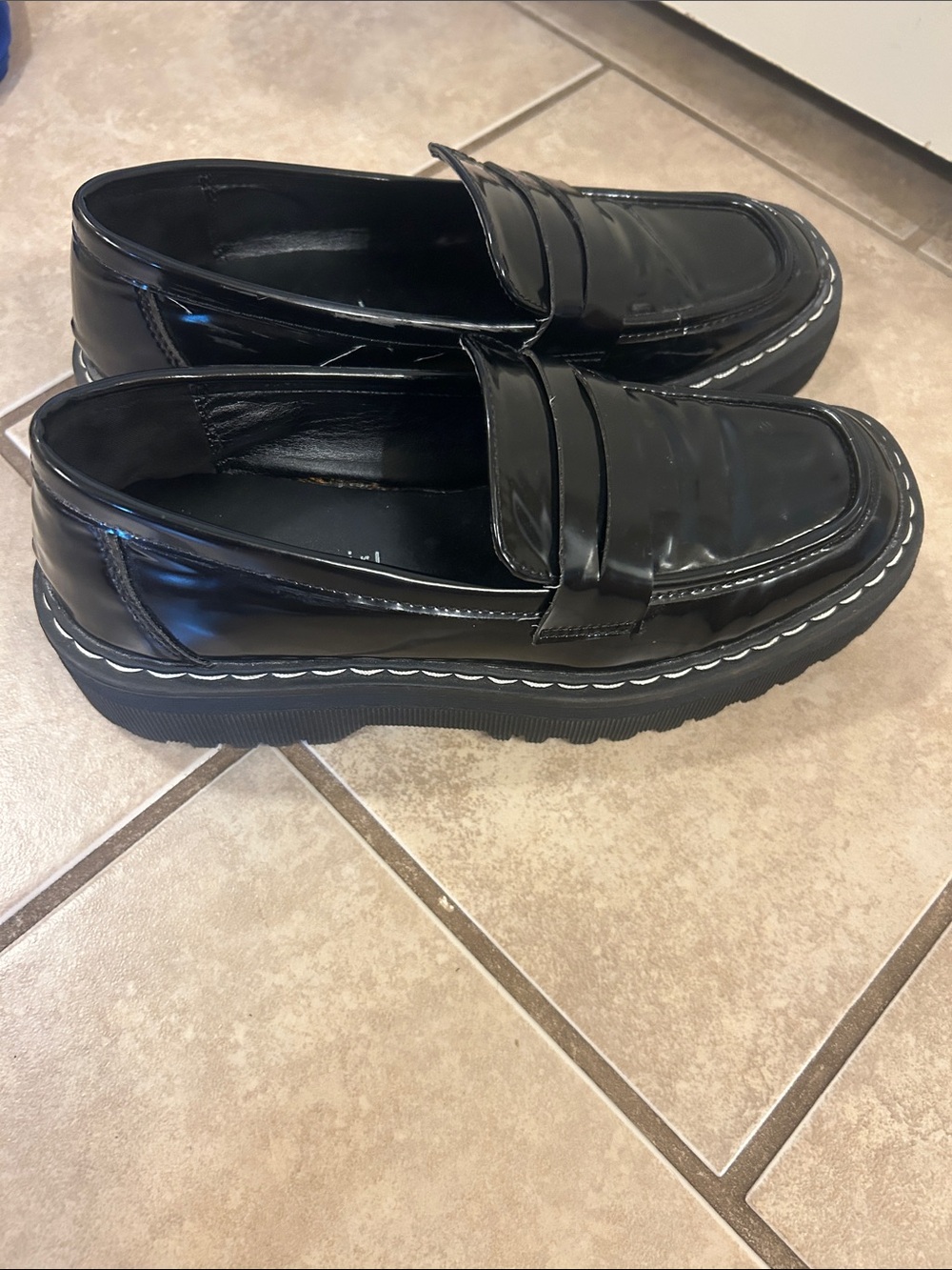 Madden girl 6.5 Black Penny Loafers with Platform Sole